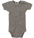 Joha Bodysuit S/S - Wool - Brown Melange