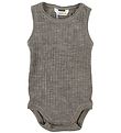 Joha Bodysuit Sleeveless - Wool - Brown Melange