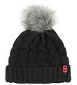 Mikk-Line Hat w. Pom-Pom - Wool/Polyester - Black