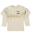 En Fant Bluse - Beige m. Print/Gold