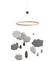 Sebra Baby Mobile - Felt - Grey Clouds