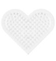 Hama Midi Panneau Perfor pour Perles - Petit Coeur - Transparen