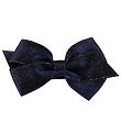 Little Wonders Bow Hair Clip - Viola - Satin - Navy Glitter