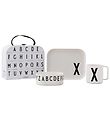 Design Letters Dinner Set - 3 Parts - Classic In A Suitcase - X