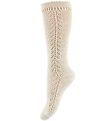 Condor Knee High Socks w. Pointelle - Beige