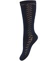 Condor Knee High Socks w. Pointelle - Navy