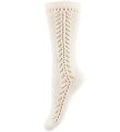 Condor Knee High Socks w. Pointelle - Ivory