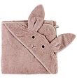 Liewood Handdoeken met Capuchons - Roze m. Konijn - 100x100