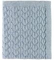 Nrgaard Madsens Blanket - Knitted - 75x100 - Wool - Light Blue