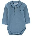 Noa Noa miniature Bodysuit L/S - Dusty Blue w. Collar