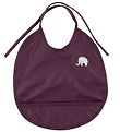 CeLaVi Bib w. Food Catcher - PU - Dark Purple