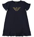 Emporio Armani Kleid - Navy m. Gold/Logo