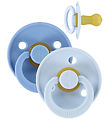 BIBS Colour Pacifiers - Size 2 - 2-Pack - Round - Sky Blue/Baby 