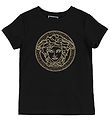 Young Versace T-Shirt - Schwarz m. Medusa/Nieten