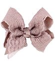 Little Wonders Hair Clip Bow - 9 cm - Dusty Rose w. Lace