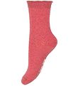 Melton Socks - Pink w. Gold Glitter
