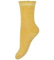 Melton Socks - Yellow w. Gold Glitter