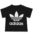 adidas Originals T-shirt - Trefoil - Black w. Logo