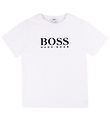 BOSS Stuttermabolur - Hvítur M. Lógó