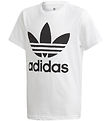 adidas Originals Stuttermabolur - Trefoil - Hvítur