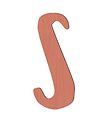 Sebra Wooden Letter - S - Watermelon Pink