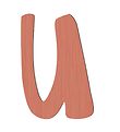 Sebra Wooden Letter - U - Watermelon Pink