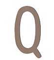 Sebra Holz Buchstaben - Q - Pinecone Brown