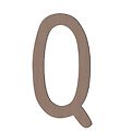 Sebra Wooden Letter - Q - Pinecone Brown