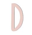 Sebra Wooden Letter - D - Birchbark Beige