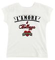 Dolce & Gabbana Stuttermabolur - Hvítur M. Texti