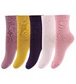 Minymo Socken - 5er-Pack - Pink/Gelb/Lila