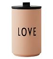 Design Letters Thermo bolli - 350 ml - Love - Bleikt