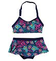 Color Kids Bikini - Tracy - Navy/Pink w. Peacock Feather