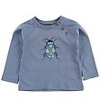 Noa Noa miniature Bluse - Mattblau m. Käfer