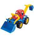 Dantoy Traktor m. Grvlastare - 27 cm - Rd/Bl