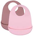 We Might Be Tiny Bib - 2-Pack - Silicone - Powder Pink/Dusty