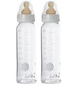 Hevea Feeding Bottle - 240 ml - 2-Pack - White/Glass