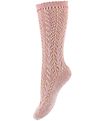Condor Kniestrümpfe - Strick - Pink m. Glitzer