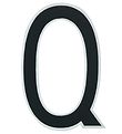 Design Letters Autocollant - Mobile - Q - 5 cm - Black