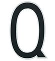 Design Letters Aufkleber - Mobil - Q - 5 cm - Black