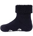 Fuzzies Baby Socks w. Anti-Slip - Navy