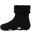 Fuzzies Baby Socks w. Anti-Slip - Black