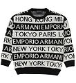 Emporio Armani Jumper - Black/White Striped