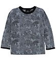 Petit by Sofie Schnoor Bluse - Wolle/Baumwolle - Blau m. Blätter