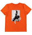 Hound T-Shirt - Orange av. Imprim