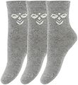 Hummel Socks - HMLSutton - 3-pack - Grey Melange