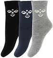 Hummel Chaussettes - HMLSutton - 3 Pack - Noir/Marine/Gris Chin