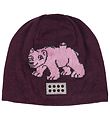 LEGO® Duplo Hat - Wool/Cotton - LWAustin - Bordeaux w. Rose Pola