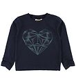 Small Rags Long Sleeve Top - Navy w. Heart