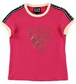 EA7 T-shirt - Pink w. Print/Logo Stripe